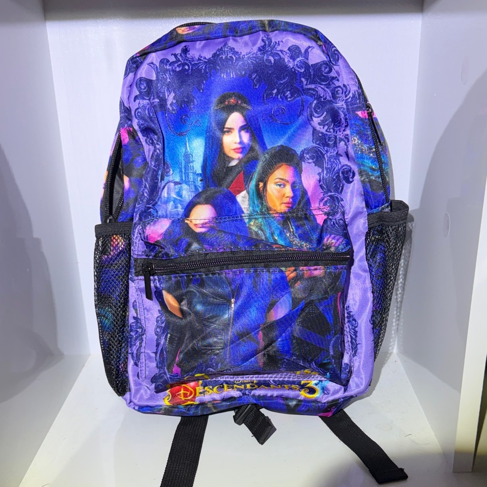 Disney Descendants Vibrant Purple and Blue Backpack